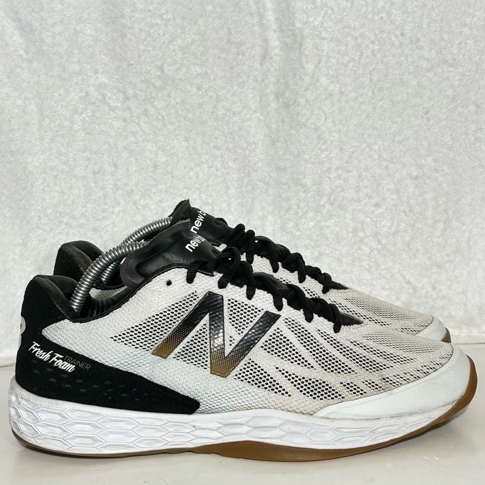 New Balance Mens Fresh Foam 80v3 White/Black Running Sneakers Shoes SZ US 10